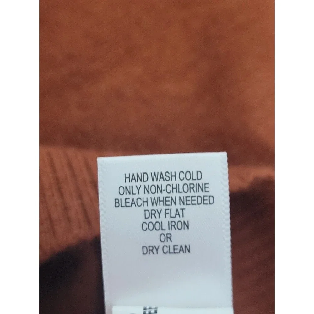 Banana Republic large Extra Fine Merino pullover sweatshirt v-neck burnt orange